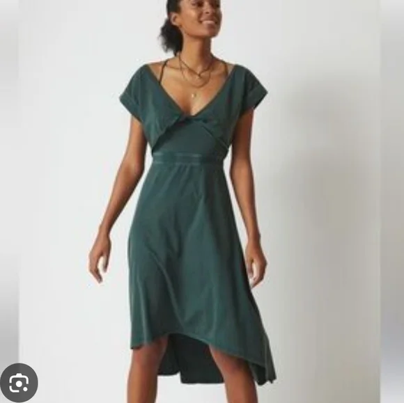 Anthropologie Daily Practice 2 Piece Elegant Green Women's Dress Small - Picture 10 of 10